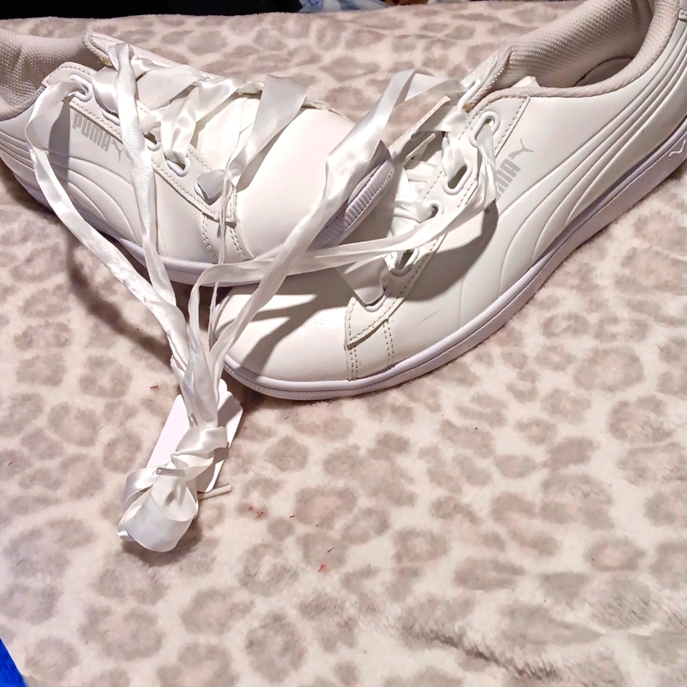 Sneaker Ball Ready PUMAS w/ Ribbons